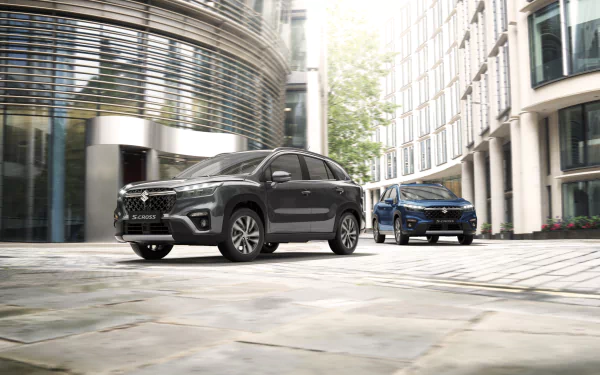 SUV vehicle Suzuki S-Cross Hybrid HD Desktop Wallpaper | Background Image