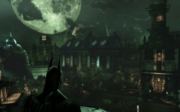 Video Game Batman: Arkham Asylum Batman Video Games Night Moon Asylum HD Wallpaper | Background Image