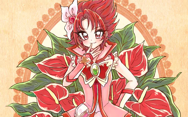 Rin Natsuki Cure Rouge Anime Yes! PreCure 5 HD Desktop Wallpaper | Background Image