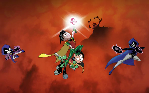 DC Comics Trigon Raven (DC Comics) Dick Grayson Robin (DC Comics) movie Teen Titans Go! vs. Teen Titans HD Desktop Wallpaper | Background Image