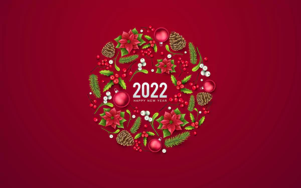 holiday New Year 2022 HD Desktop Wallpaper | Background Image