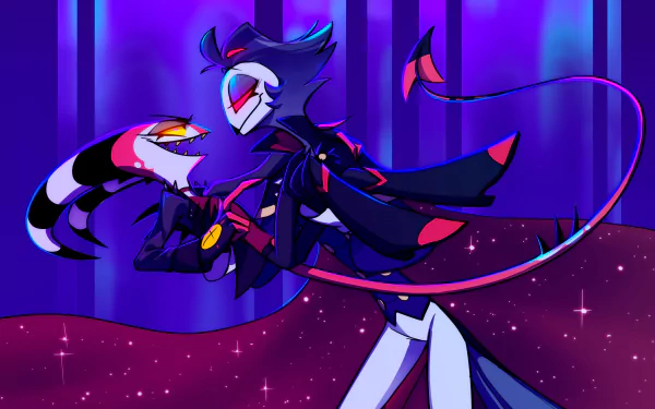 Stolas (Helluva Boss) Blitzo (Helluva Boss) TV Show helluva boss HD Desktop Wallpaper | Background Image