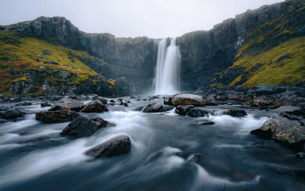 Iceland waterfall nature Seljalandsfoss HD Desktop Wallpaper | Background Image