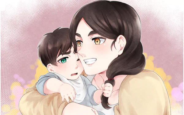 Carla Yeager Eren Yeager Anime Attack on Titan HD Desktop Wallpaper | Background Image