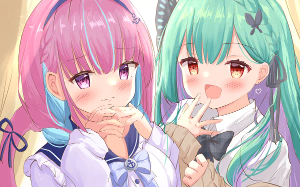 hololive Uruha Rushia Minato Aqua Anime Virtual Youtuber HD Desktop Wallpaper | Background Image