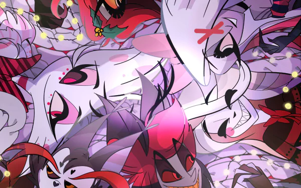 Niffty (Hazbin Hotel) Vaggie (Hazbin Hotel) Husk (Hazbin Hotel) Charlie Morningstar Angel Dust (Hazbin Hotel) Alastor (Hazbin Hotel) TV Show Hazbin Hotel HD Desktop Wallpaper | Background Image