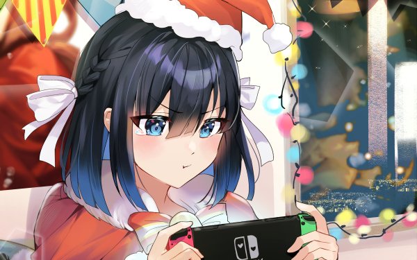 Anime Fille Nintendo Switch Santa Hat Fond d'écran HD | Image