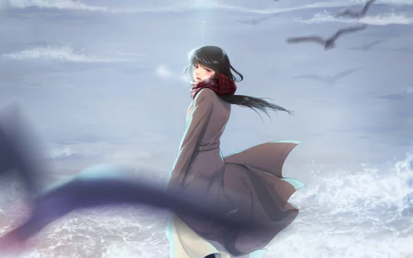 coat Anime girl anime girl HD Desktop Wallpaper | Background Image