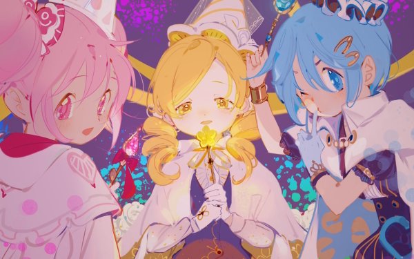 Anime Puella Magi Madoka Magica Madoka Kaname Sayaka Miki Mami Tomoe HD Wallpaper | Background Image