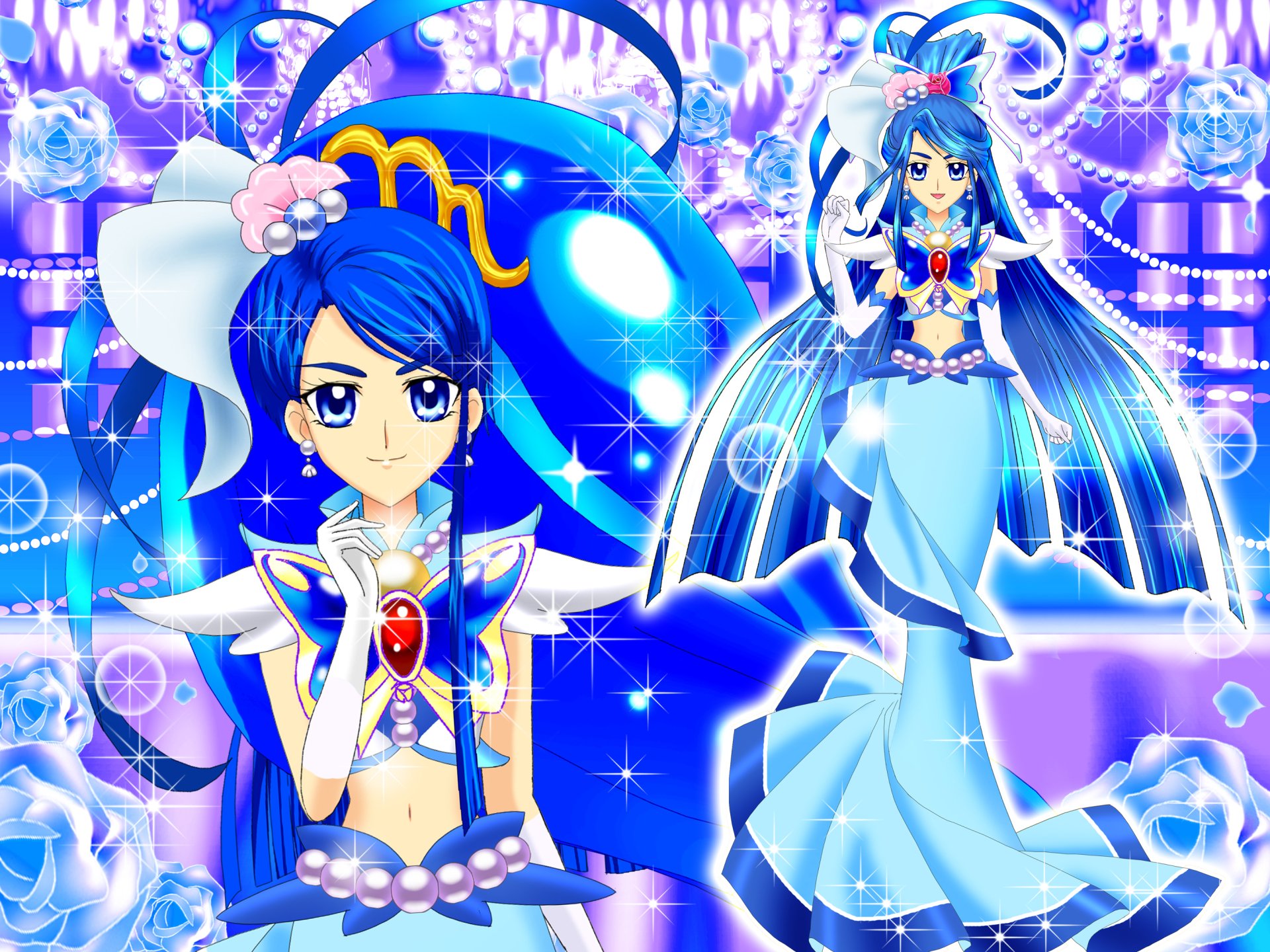 Download Karen Minazuki Cure Aqua Anime Yes! PreCure 5 HD Wallpaper