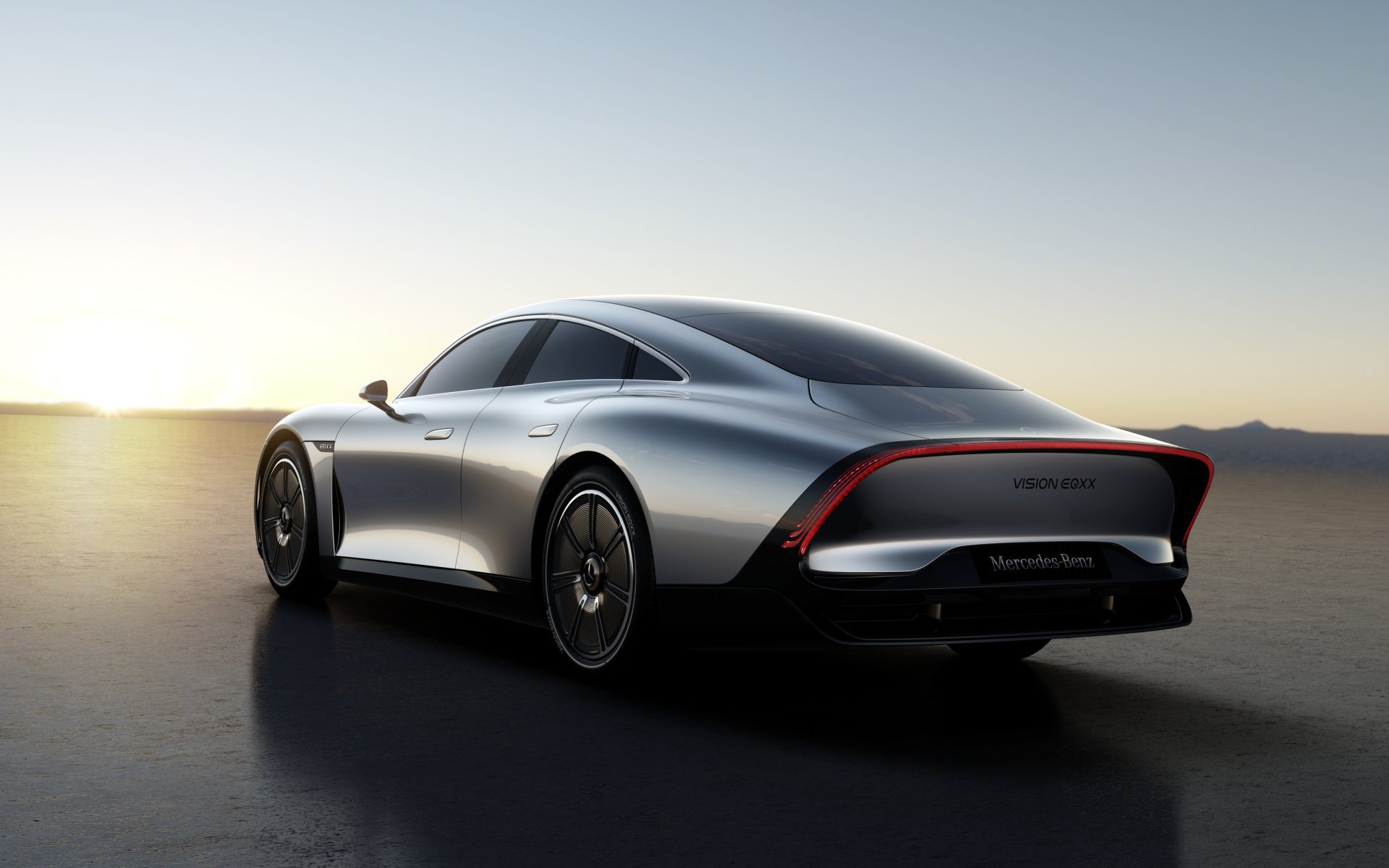 Download Electric Car Silver Car Vehicle Mercedes-Benz Vision EQXX 4k Ultra HD Wallpaper