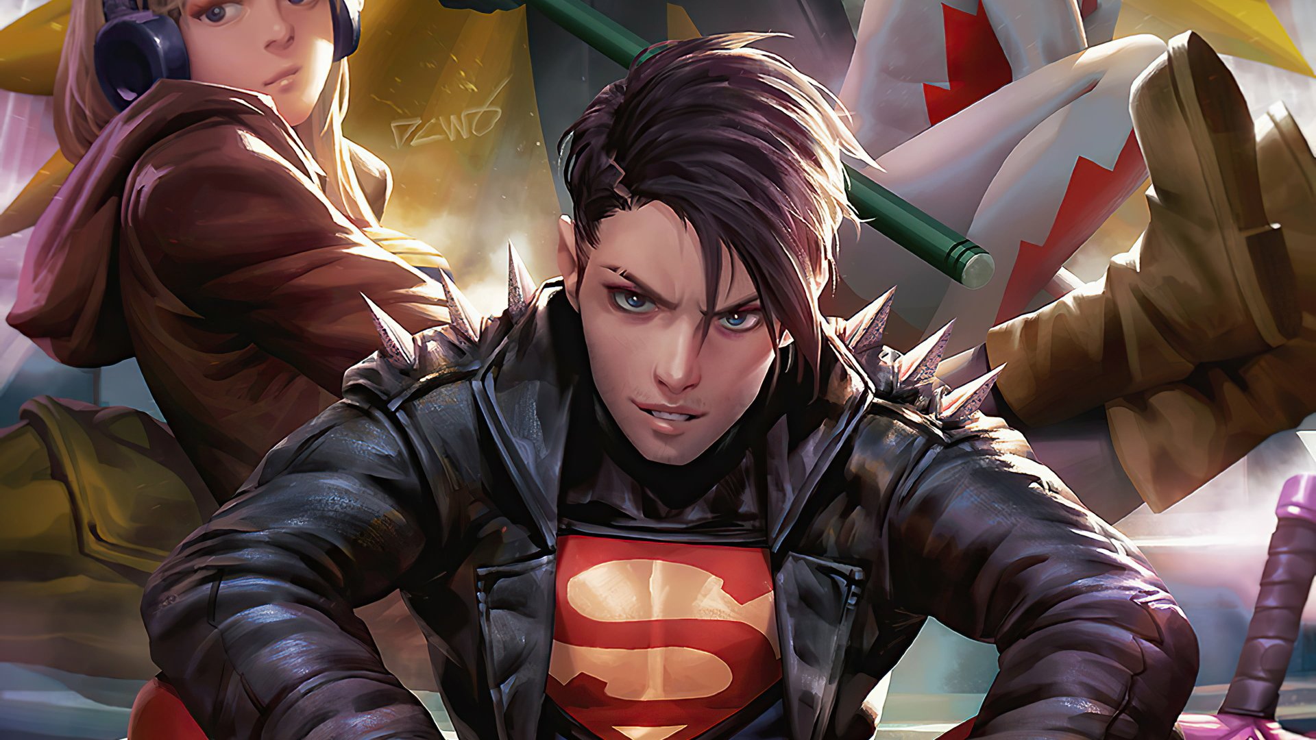 Download DC Comics Wonder Girl Cassandra Sandsmark Conner Kent Superboy Comic Young Justice 4k Ultra HD Wallpaper