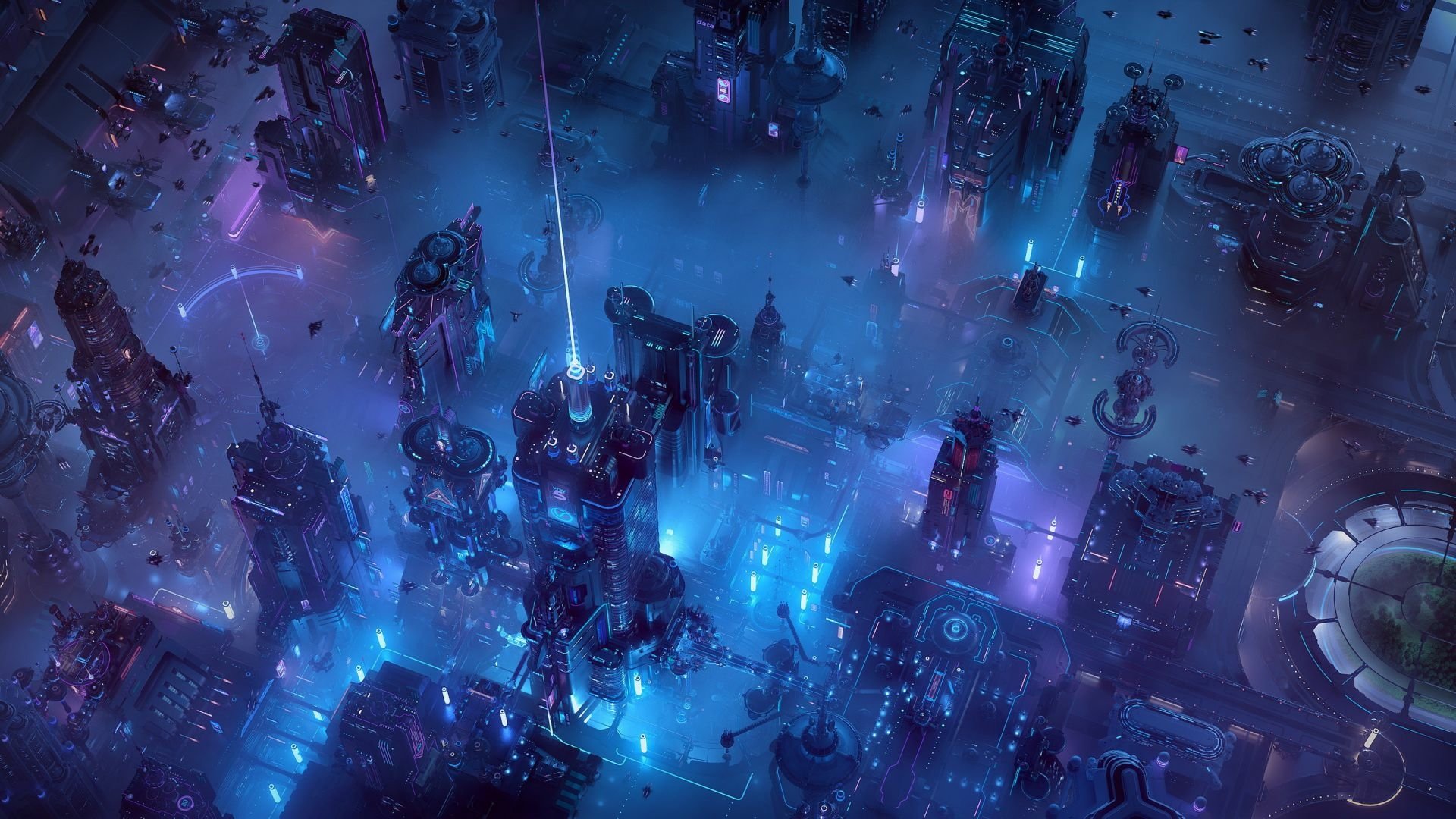 Download City Sci Fi Cyberpunk Sci Fi City HD Wallpaper | 1920x1080 ...