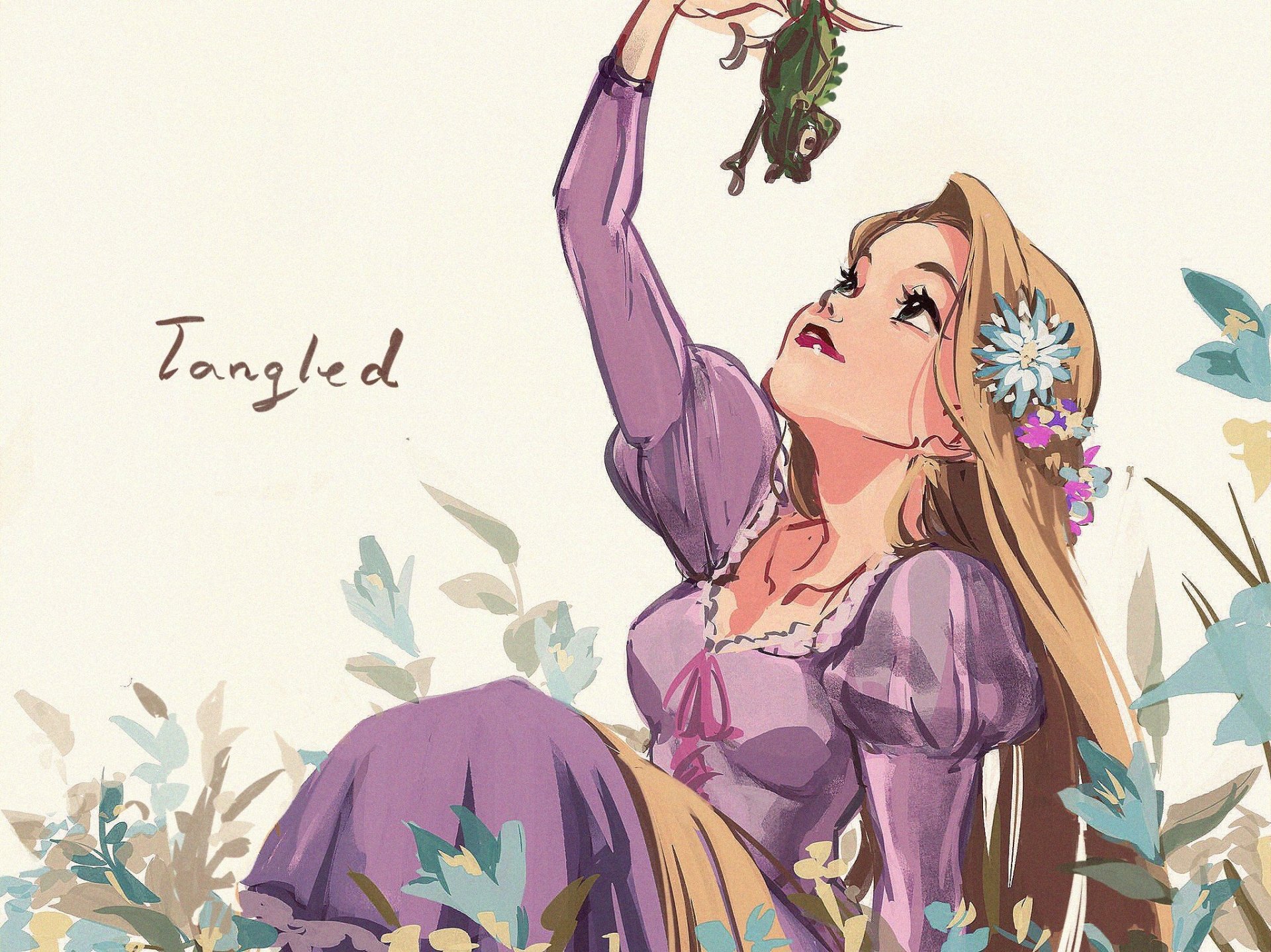 Download Rapunzel Pascal (Tangled) Movie Tangled HD Wallpaper by Gori Matsu