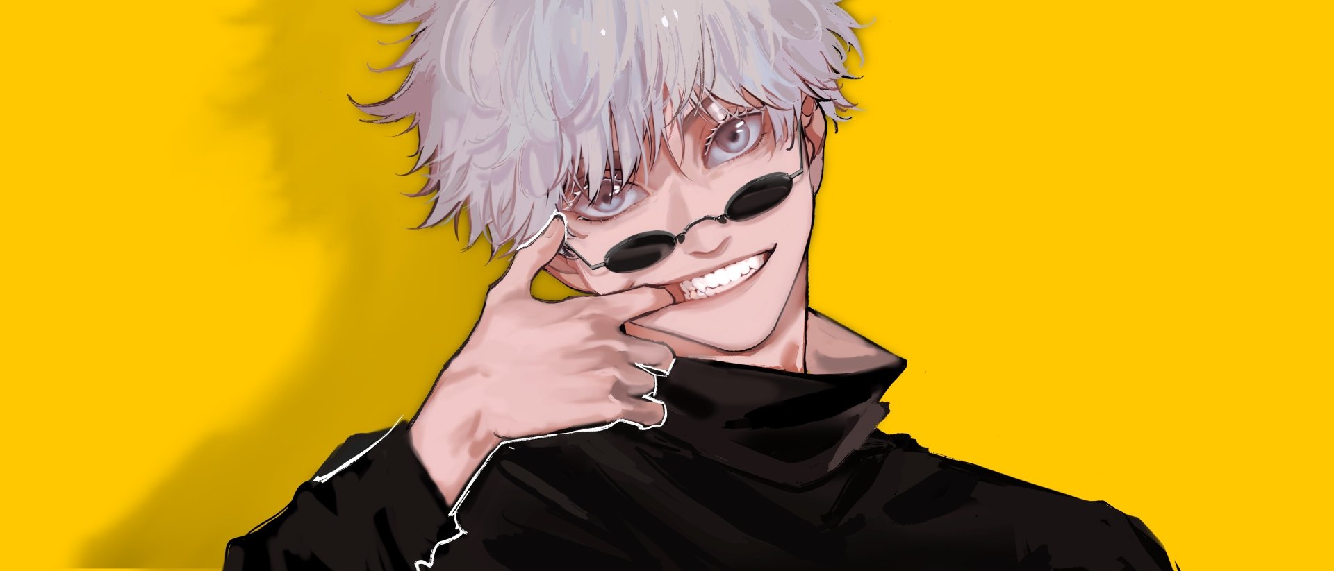 Download Satoru Gojo Anime Jujutsu Kaisen Yellow Anime 4k Ultra HD Wallpaper