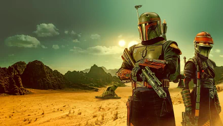 Temuera Morrison Ming-Na Wen Boba Fett TV Show The Book of Boba Fett HD Desktop Wallpaper | Background Image