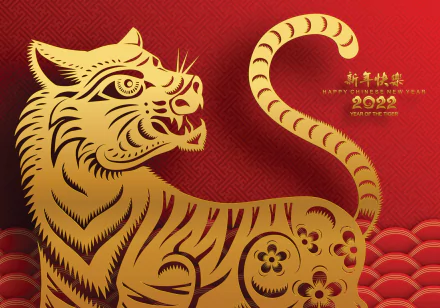Year of the Tiger holiday Chinese New Year HD Desktop Wallpaper | Background Image