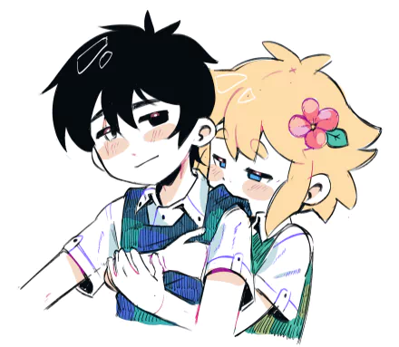 Basil (Omori) Sunny (Omori) video game OMORI HD Desktop Wallpaper | Background Image