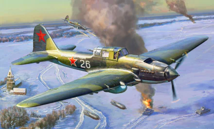 USSR military Ilyushin Il-2 HD Desktop Wallpaper | Background Image