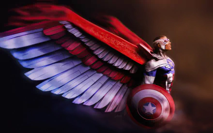 Sam Wilson superhero Captain America Comic Falcon (Marvel Comics) HD Desktop Wallpaper | Background Image