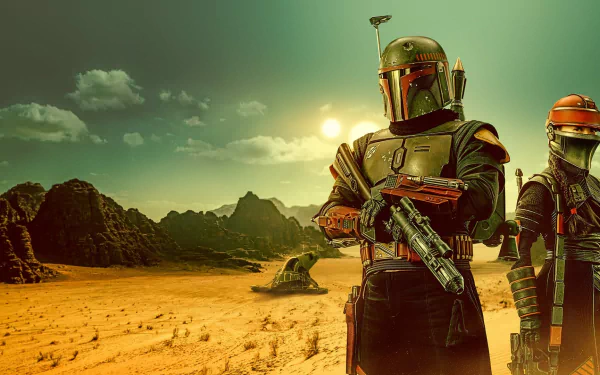Temuera Morrison Ming-Na Wen Boba Fett TV Show The Book of Boba Fett HD Desktop Wallpaper | Background Image