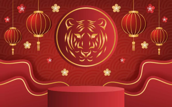 Year of the Tiger holiday Chinese New Year HD Desktop Wallpaper | Background Image