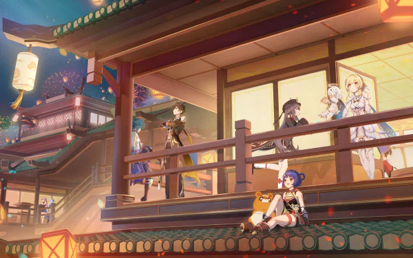 Beidou (Genshin Impact) Ningguang (Genshin Impact) Lumine (Genshin Impact) Paimon (Genshin Impact) Hu Tao Guoba (Genshin Impact) Xiangling (Genshin Impact) Zhongli (Genshin Impact) Xiao (Genshin Impact) Ganyu (Genshin Impact) Keqing (Genshin Impact) video game Genshin Impact HD Desktop Wallpaper | Background Image