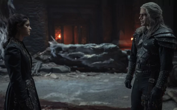 Geralt of Rivia Henry Cavill Yennefer of Vengerberg Anya Chalotra TV Show The Witcher HD Desktop Wallpaper | Background Image