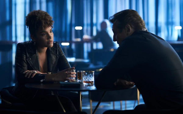 Emmy Raver-Lampman Liam Neeson movie blacklight HD Desktop Wallpaper | Background Image