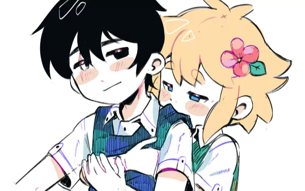 Basil (Omori) Sunny (Omori) video game OMORI HD Desktop Wallpaper | Background Image