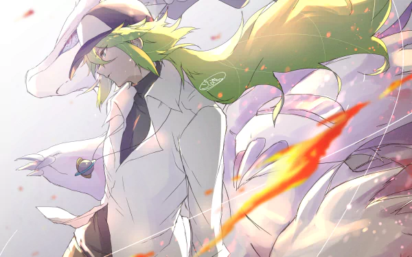 legendary pokémon Reshiram (Pokémon) N (Pokémon) Pokemon: Black and White Anime Pokemon HD Desktop Wallpaper | Background Image