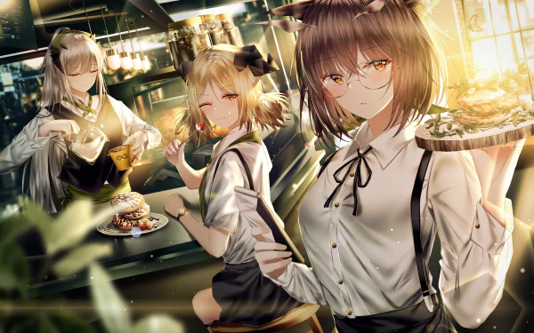 Silence (Arknights) Saria (Arknights) Ifrit (Arknights) video game Arknights HD Desktop Wallpaper | Background Image