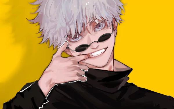 Satoru Gojo Anime Jujutsu Kaisen Yellow Anime HD Desktop Wallpaper | Background Image