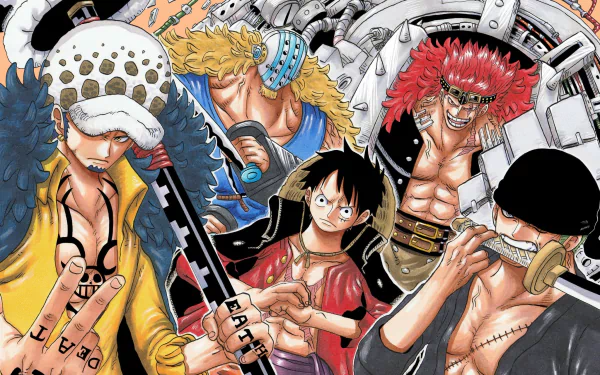 Killer (One Piece) Eustass Kid Trafalgar Law Monkey D. Luffy Roronoa Zoro Anime One Piece HD Desktop Wallpaper | Background Image