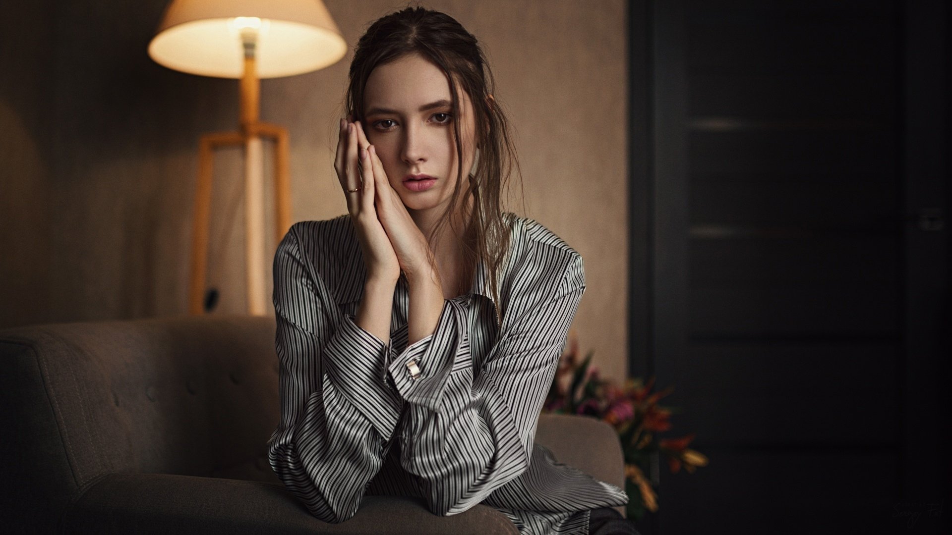 Download Brunette Woman Model HD Wallpaper by Sergey Fat