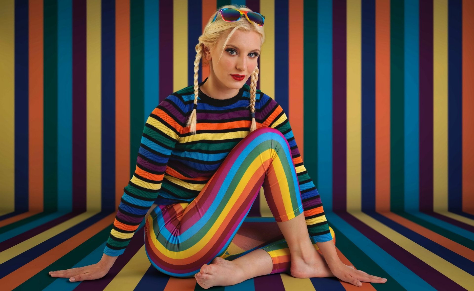 Download Braid Blonde Woman Model 4k Ultra HD Wallpaper
