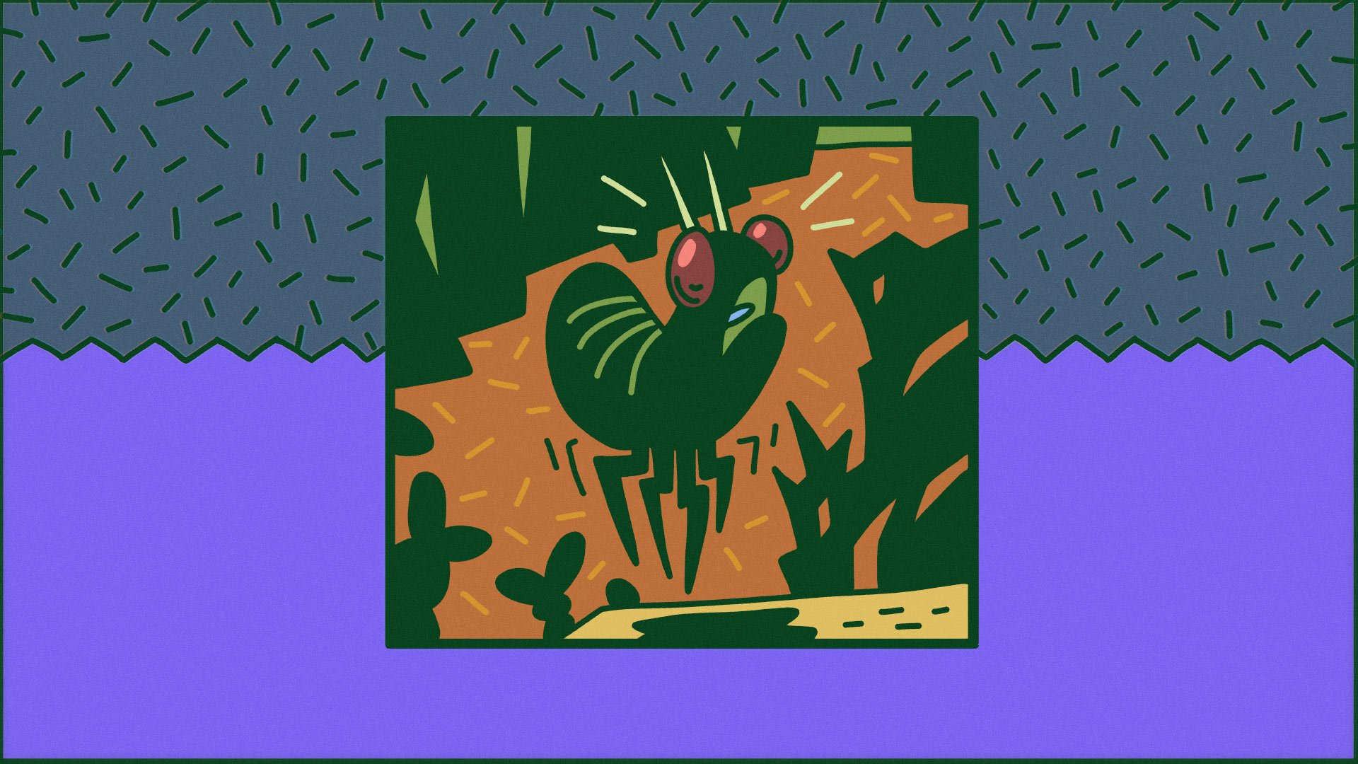 Illustration of a stylized bird with a vibrant backdrop, HD desktop wallpaper.