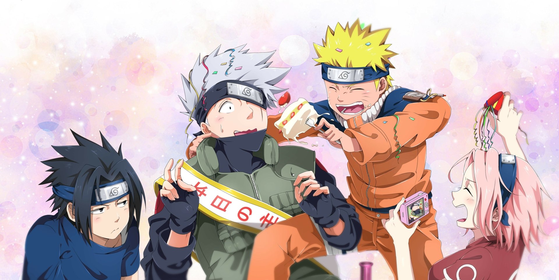 Download Sakura Haruno Naruto Uzumaki Sasuke Uchiha Kakashi Hatake Anime Naruto Naruto & Sasuke 4k Ultra HD Wallpaper