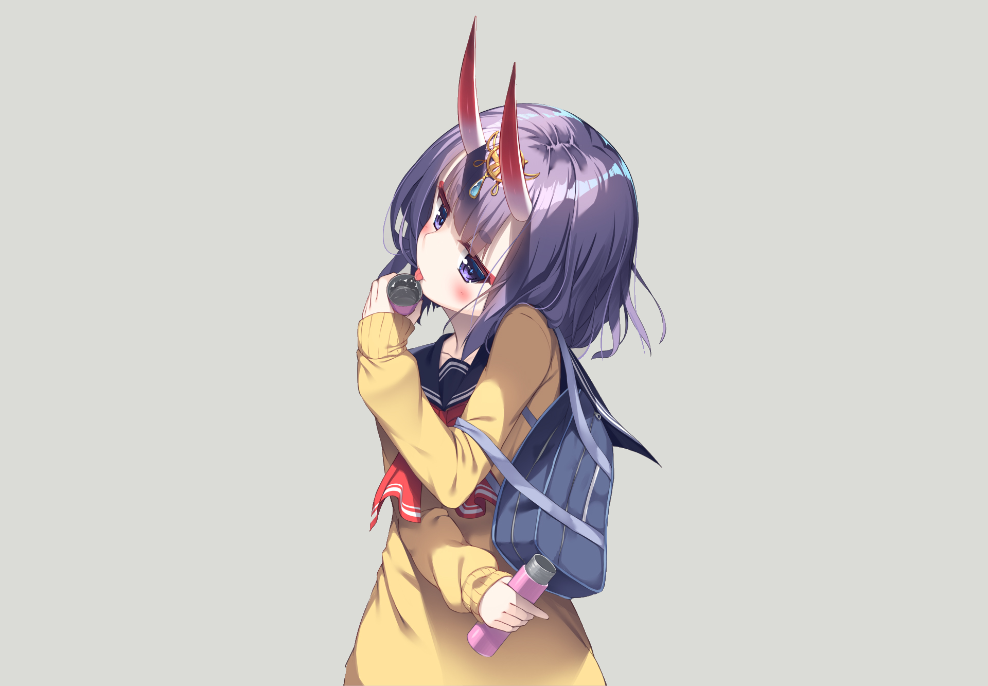 Download School Uniform Shuten Dōji Anime Fate/Grand Order HD Wallpaper by おりーぶ