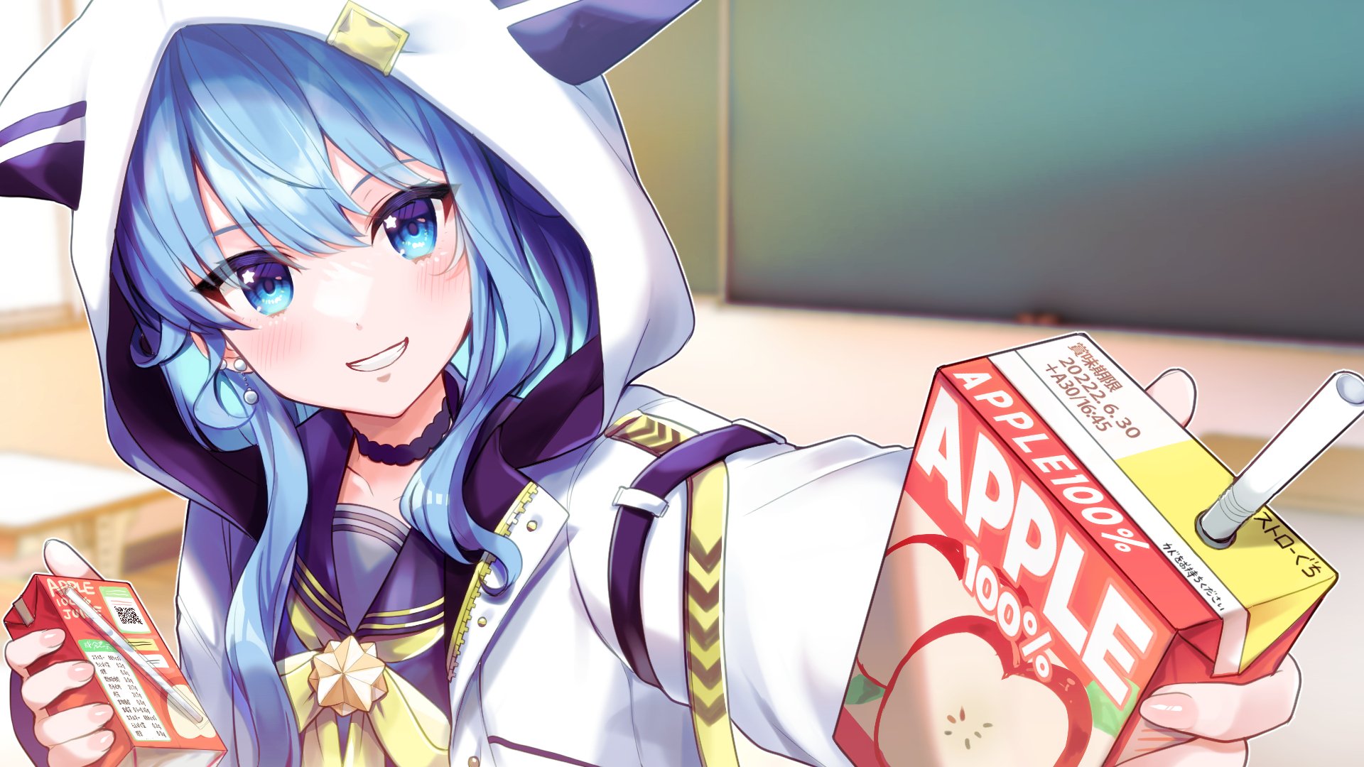 Download Hoshimachi Suisei Hololive Anime Virtual Youtuber HD Wallpaper by 四ノ宮しの