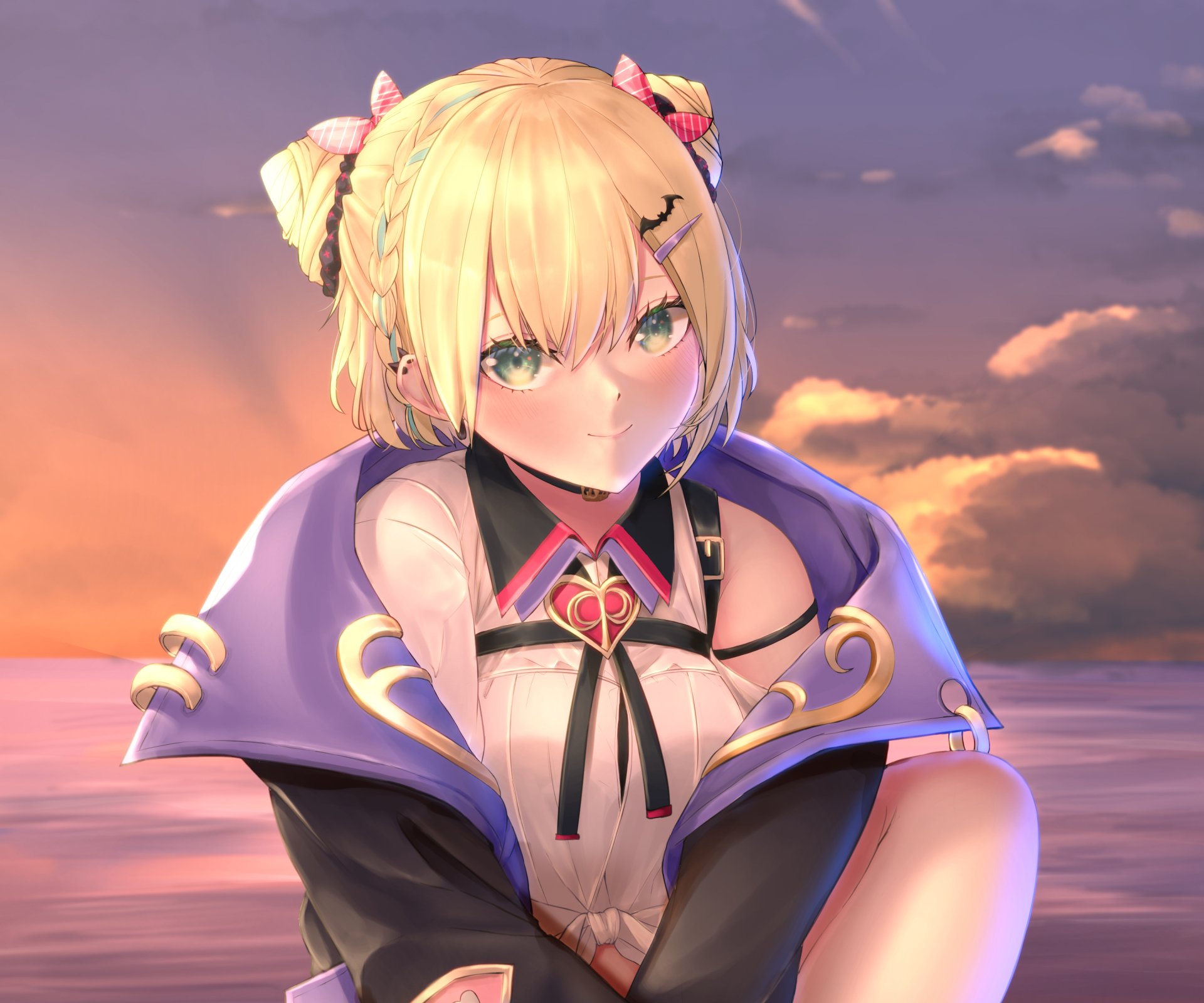 Download VSPO! Kurumi Noah Iris Black Games Anime Virtual Youtuber HD Wallpaper