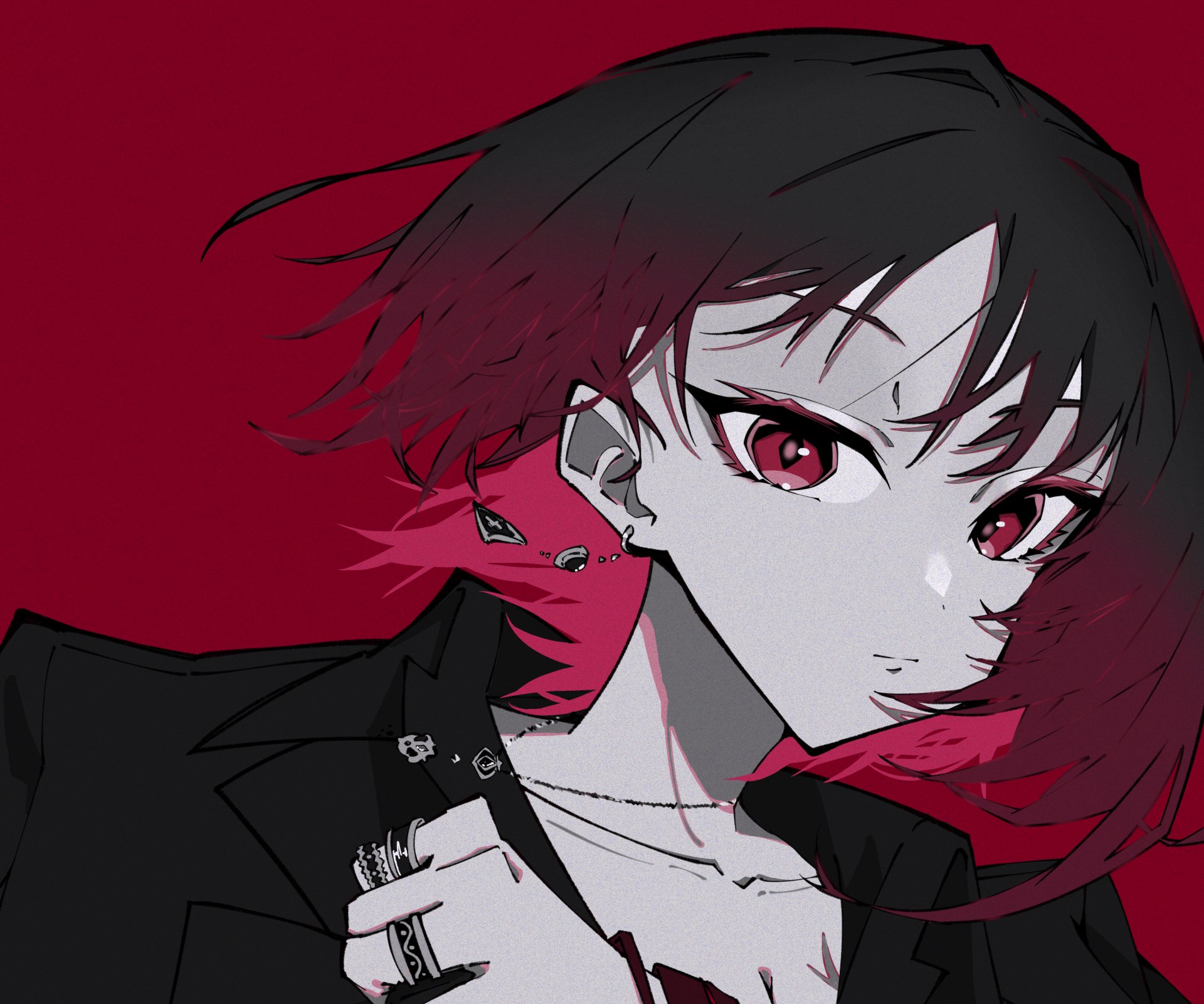 Download VSPO! Kisaragi Ren Iris Black Games Anime Virtual Youtuber HD Wallpaper by 蜂薪