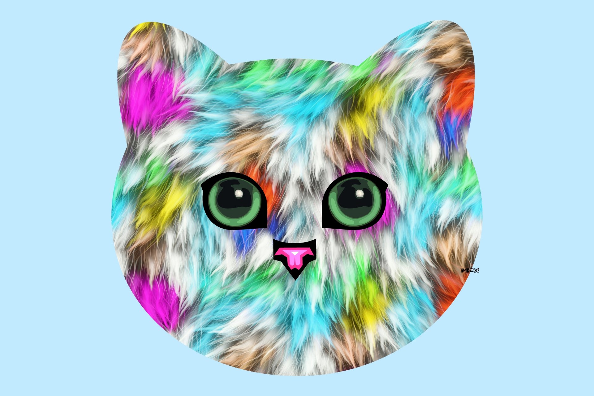Colorful Cat by zelko