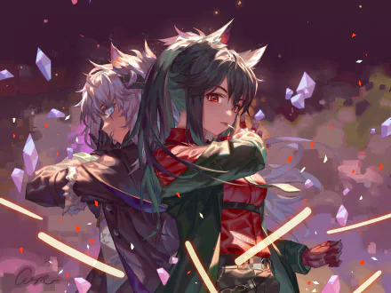 Texas (Arknights) Lappland (Arknights) video game Arknights HD Desktop Wallpaper | Background Image