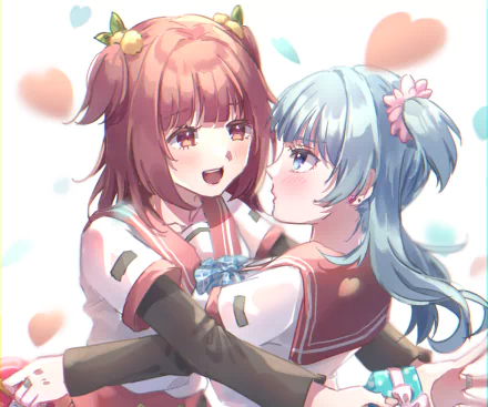 Rena Minami Kaede Akino Anime Magia Record Mahou Shoujo Madoka ☆ Magica Gaiden HD Desktop Wallpaper | Background Image