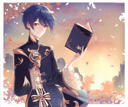 Xingqiu (Genshin Impact) video game Genshin Impact HD Desktop Wallpaper | Background Image