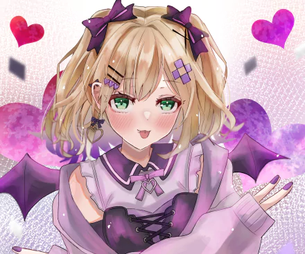 VSPO! Kurumi Noah Iris Black Games Anime Virtual Youtuber HD Desktop Wallpaper | Background Image