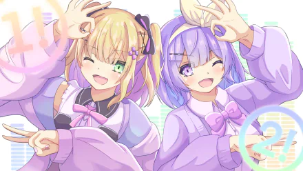 Nun Bora VSPO! Kurumi Noah Iris Black Games Anime Virtual Youtuber HD Desktop Wallpaper | Background Image