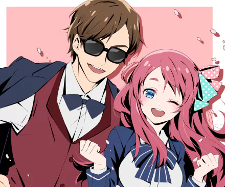 Kotaro Tatsumi Sakura Minamoto Anime Zombie Land Saga HD Desktop Wallpaper | Background Image