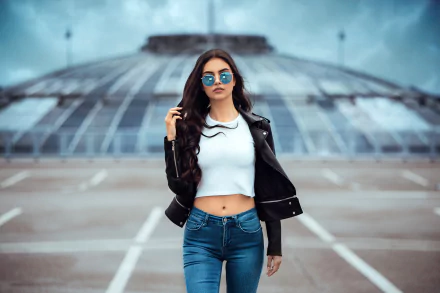 brunette depth of field Laura Theresa woman model HD Desktop Wallpaper | Background Image